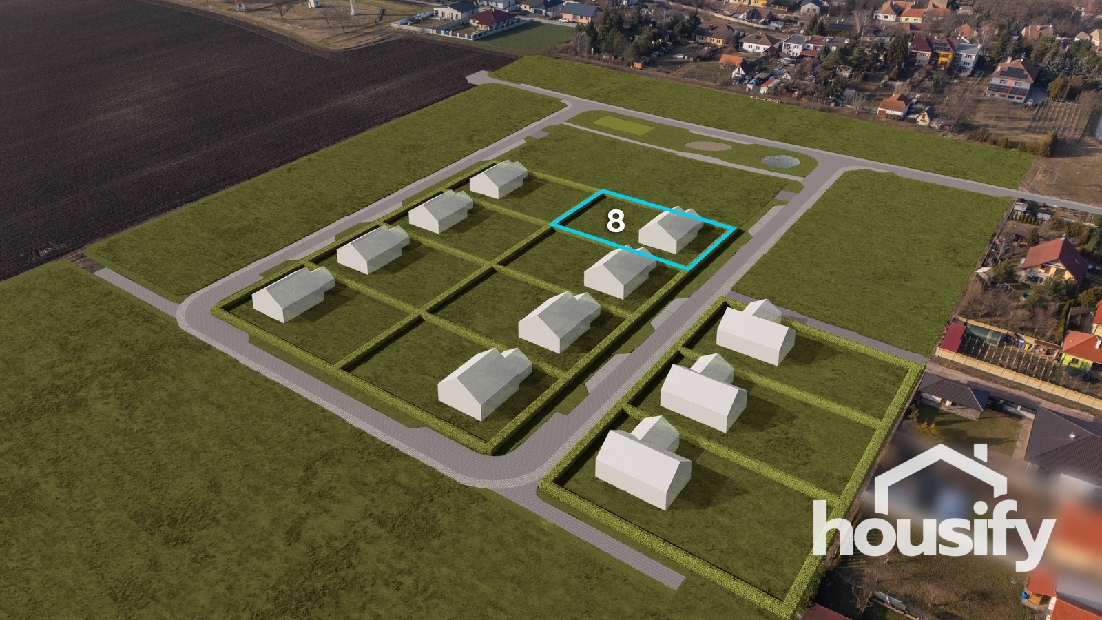 Prodej stavebního pozemku č. 8, 864 m² - Božice