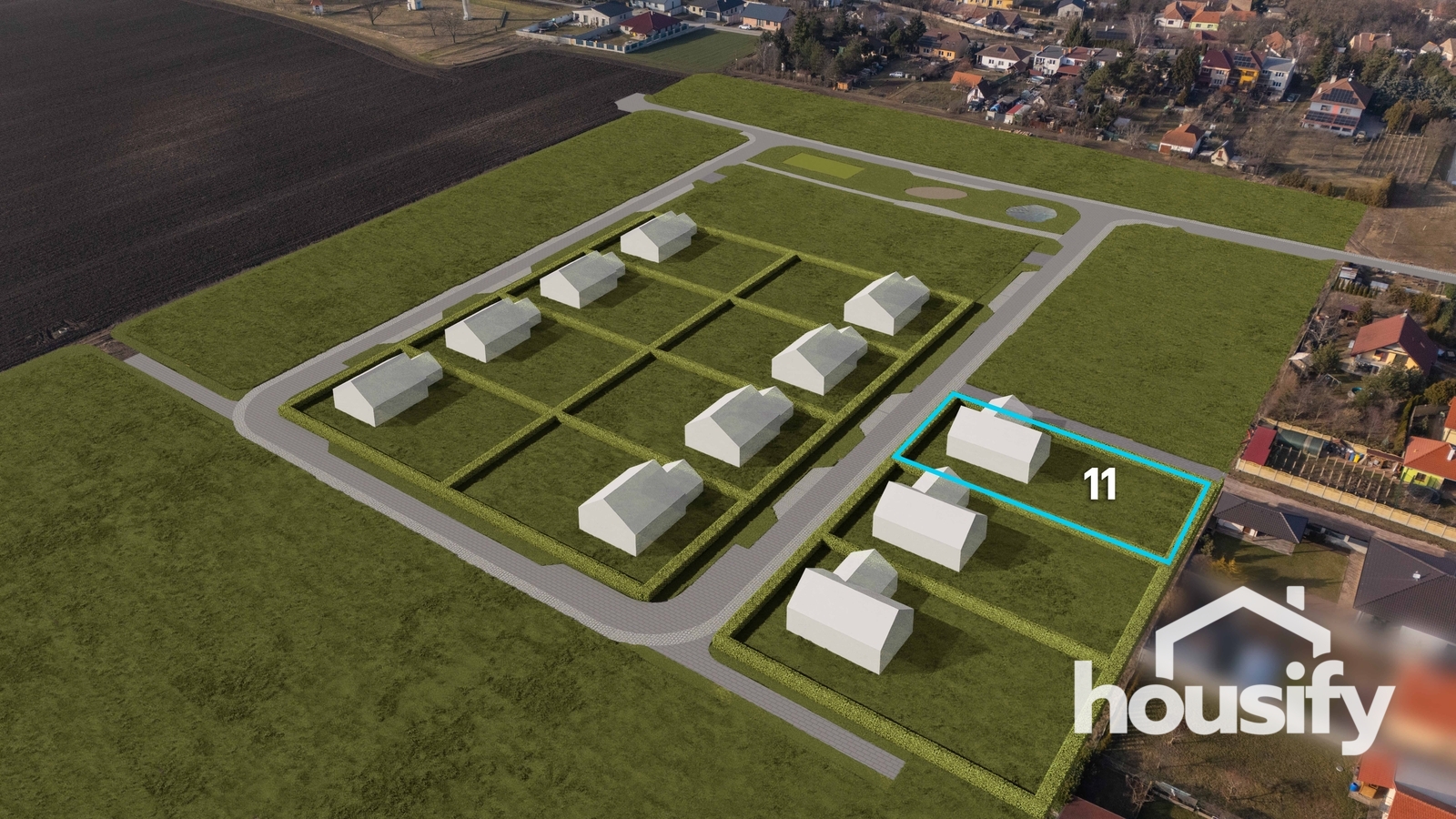 Prodej stavebního pozemku č. 11, 809 m² - Božice